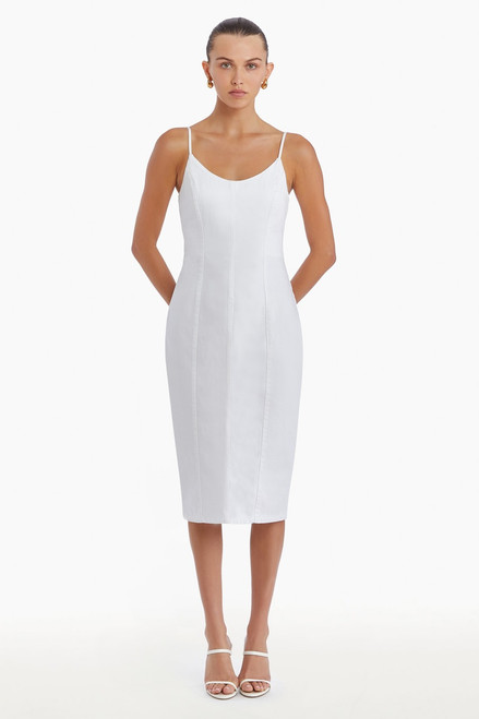 Rocco Midi Dress - White Wash